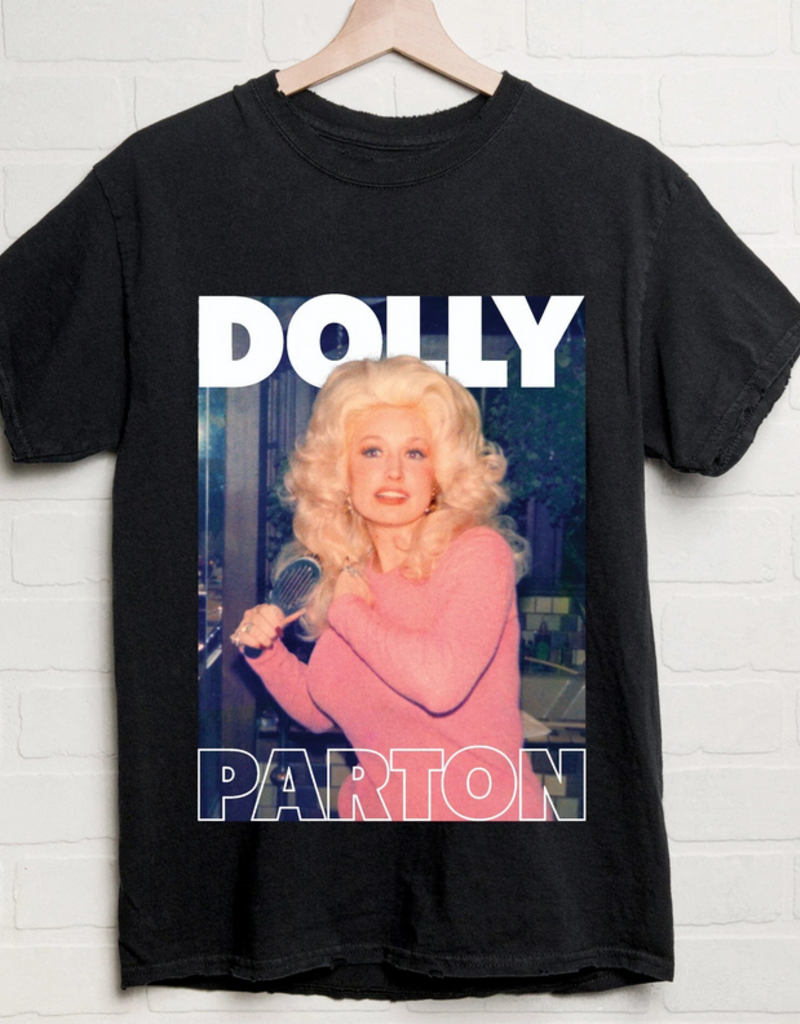 Black Dolly Parton in Pink Tee