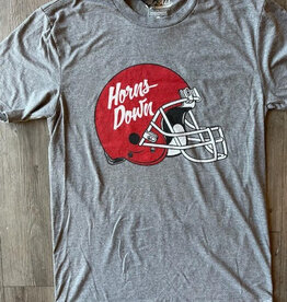 Horns Down Grey Helmet Tee