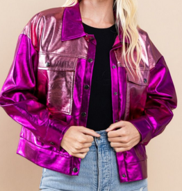 Pink and Purple Metallic Jacket