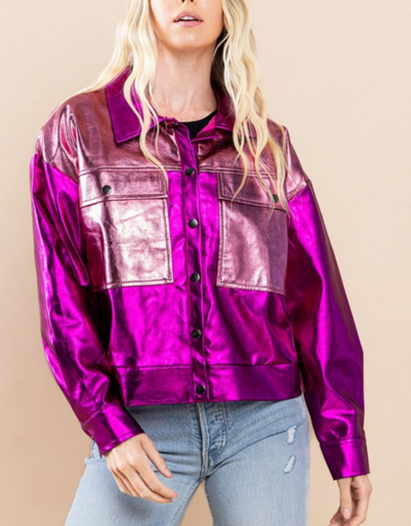 Pink and Purple Metallic Jacket