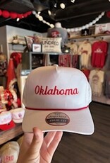 White With Red Oklahoma Hat