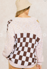 Multi colored checkered cardigan