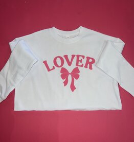 White cropped Lover Sweatshirt