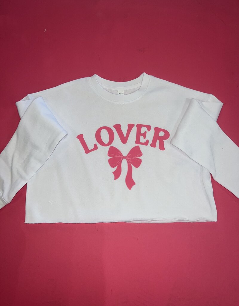 White cropped Lover Sweatshirt