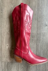 Red Tall Cowboy Boot