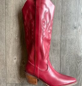 Red Tall Cowboy Boot