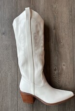 White Tall Cowboy Boot