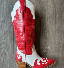 Red and White Cowboy Boot