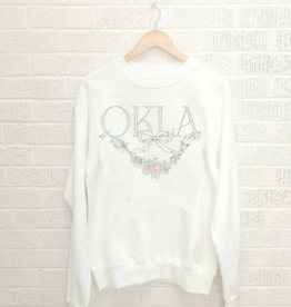 White Okla Swag Thrifted Sweatshirt