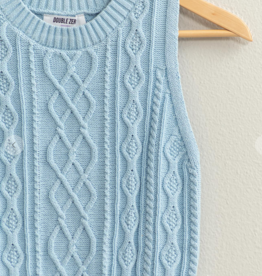 Baby Blue Knit Vest Top