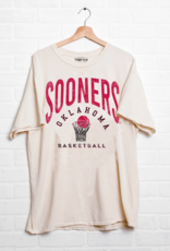 Off White OU Basketball Athletics Thrifted Tee