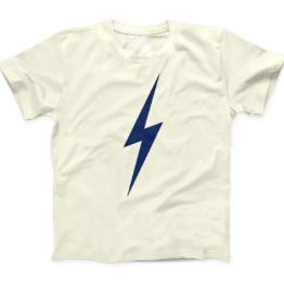 Cropped Blue Bolt Tee