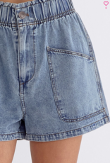 Elastic Waist Big Pocket Shorts