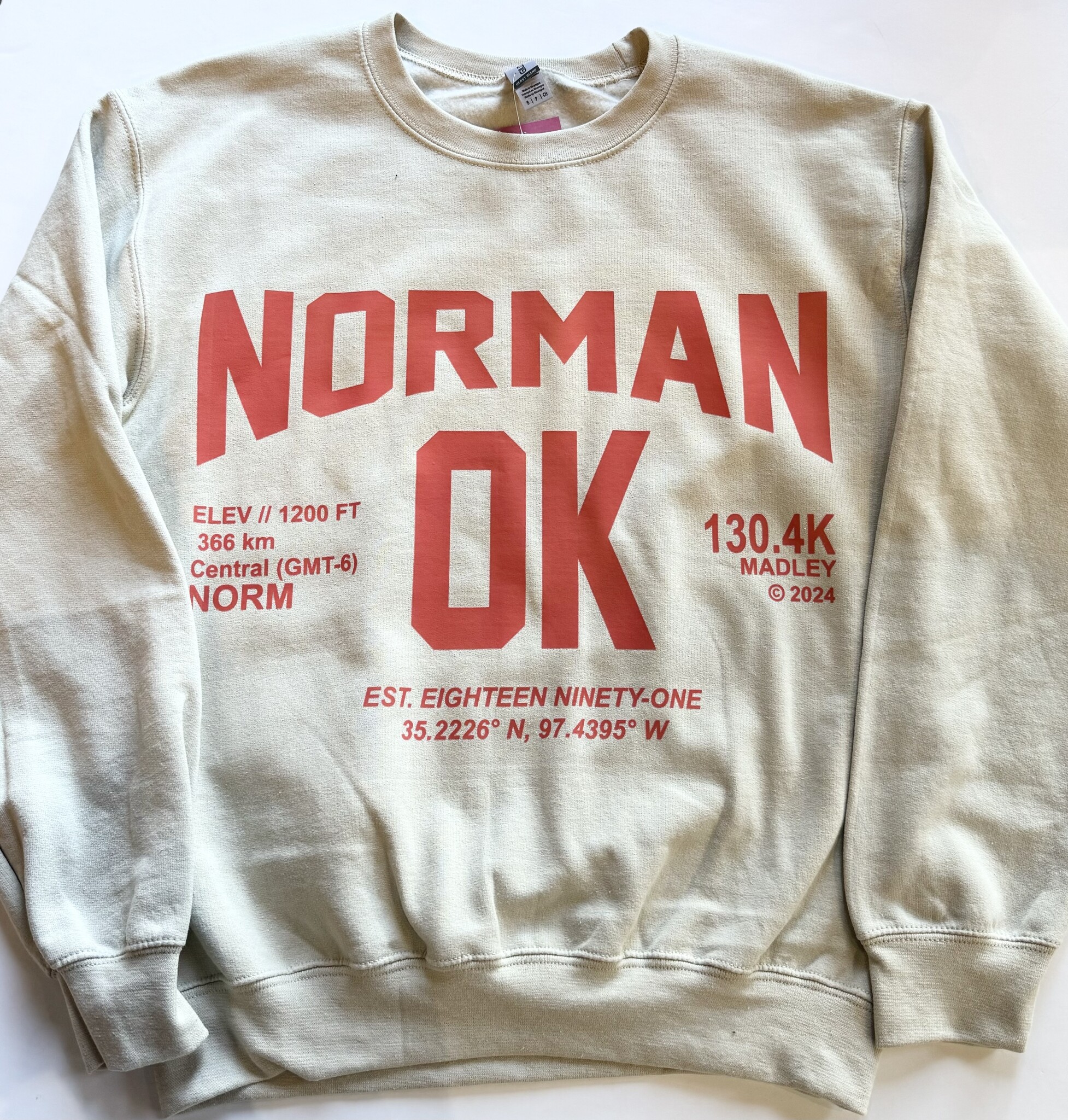 Norman OK Khaki Sweatshirt Blush Boutique
