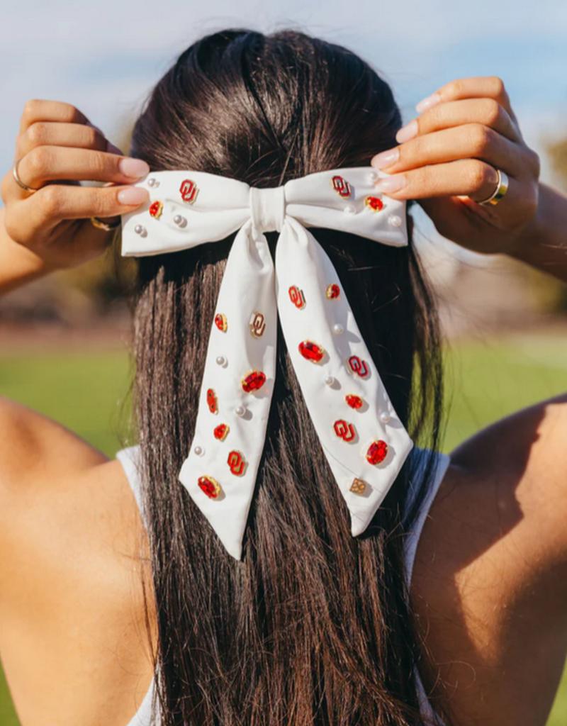 White OU Bow Pony