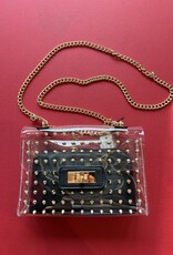 Studded Clear Purse with Black Coin Wallet
