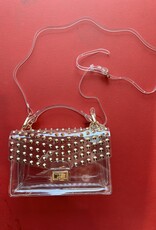 Clear Silver Studded Purse