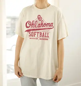 Off White Oklahoma Softball Shirt
