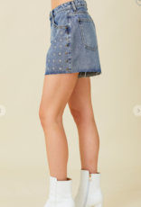 Star Studded Denim Shorts