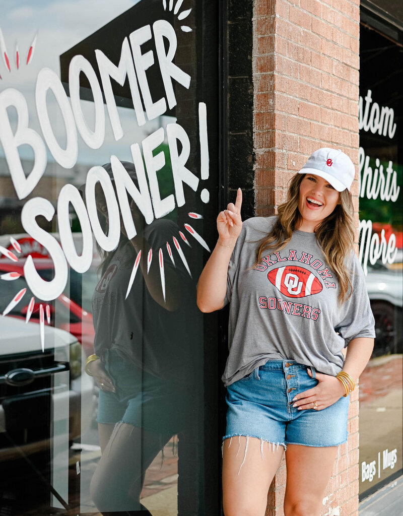 Oklahoma New Grey Football Tee