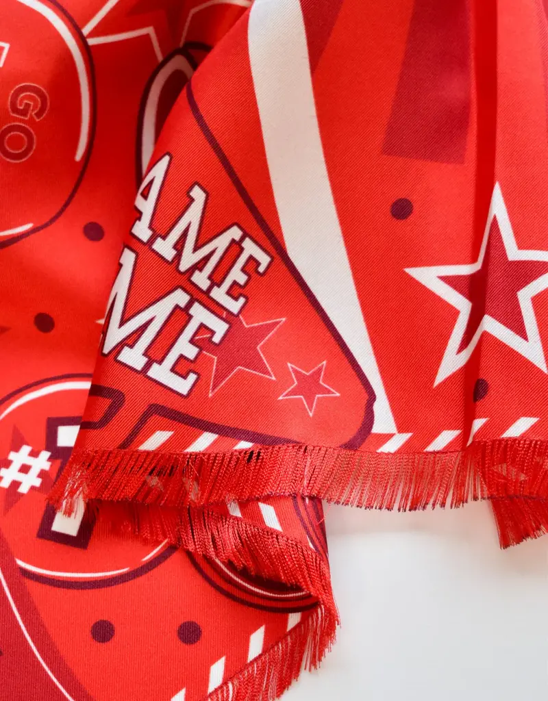 Red Fringe Spirit Scarf