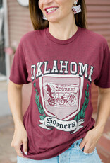 Crimson Oklahoma Sooners Greenry Tee
