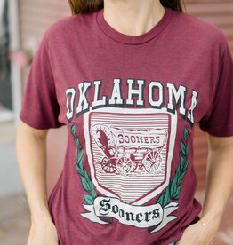 Crimson Oklahoma Sooners Greenry Tee