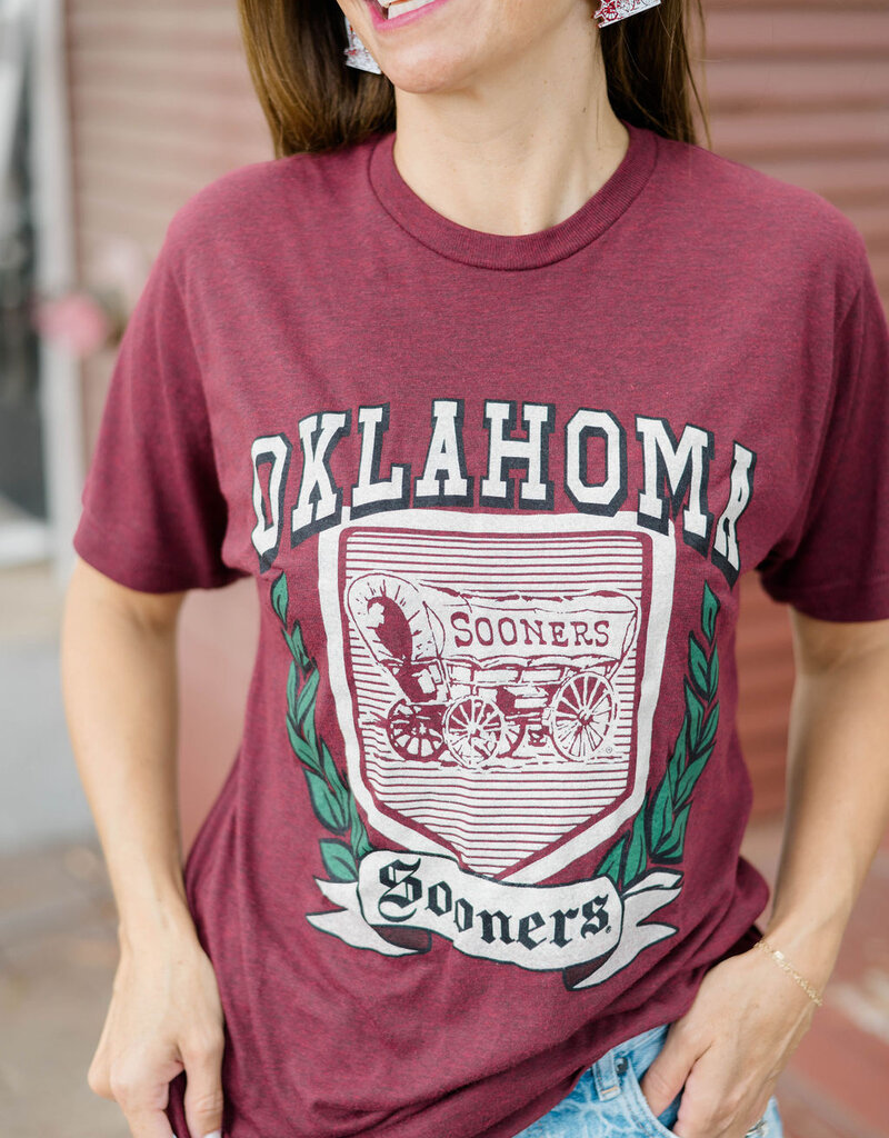 Crimson Oklahoma Sooners Greenry Tee