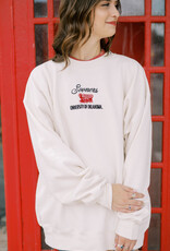 Embroidered Cream OU Schooner Sweatshirt