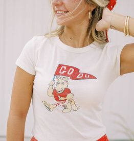 Off White OU Mascot Cropped Tee