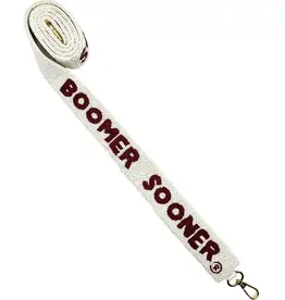 White Boomer Sooner Purse Strap