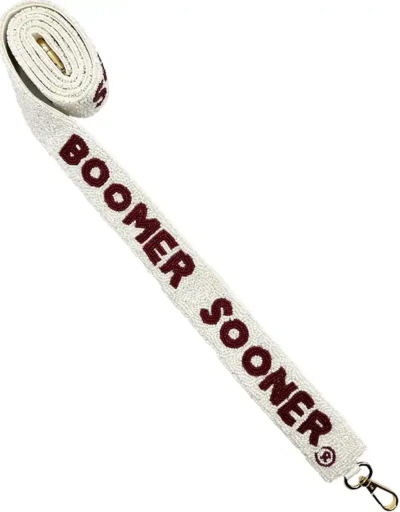 White Boomer Sooner Purse Strap