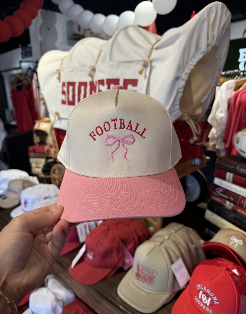 Pink Football Bow Hat