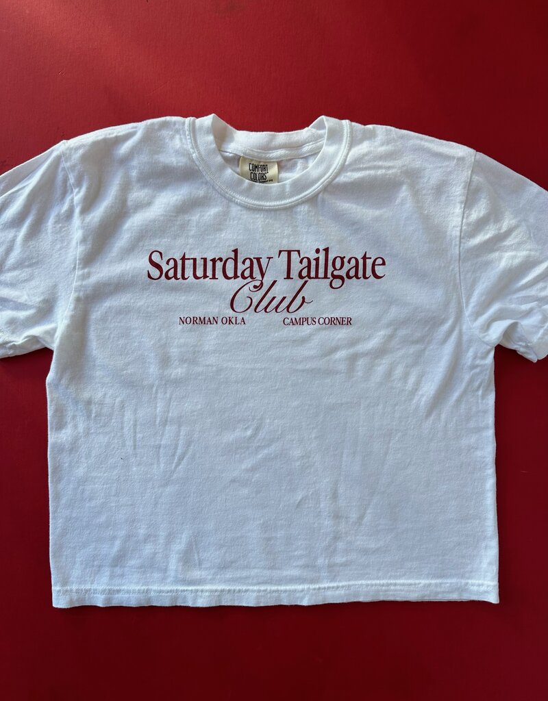 White Tailgate Club Cropped Tee