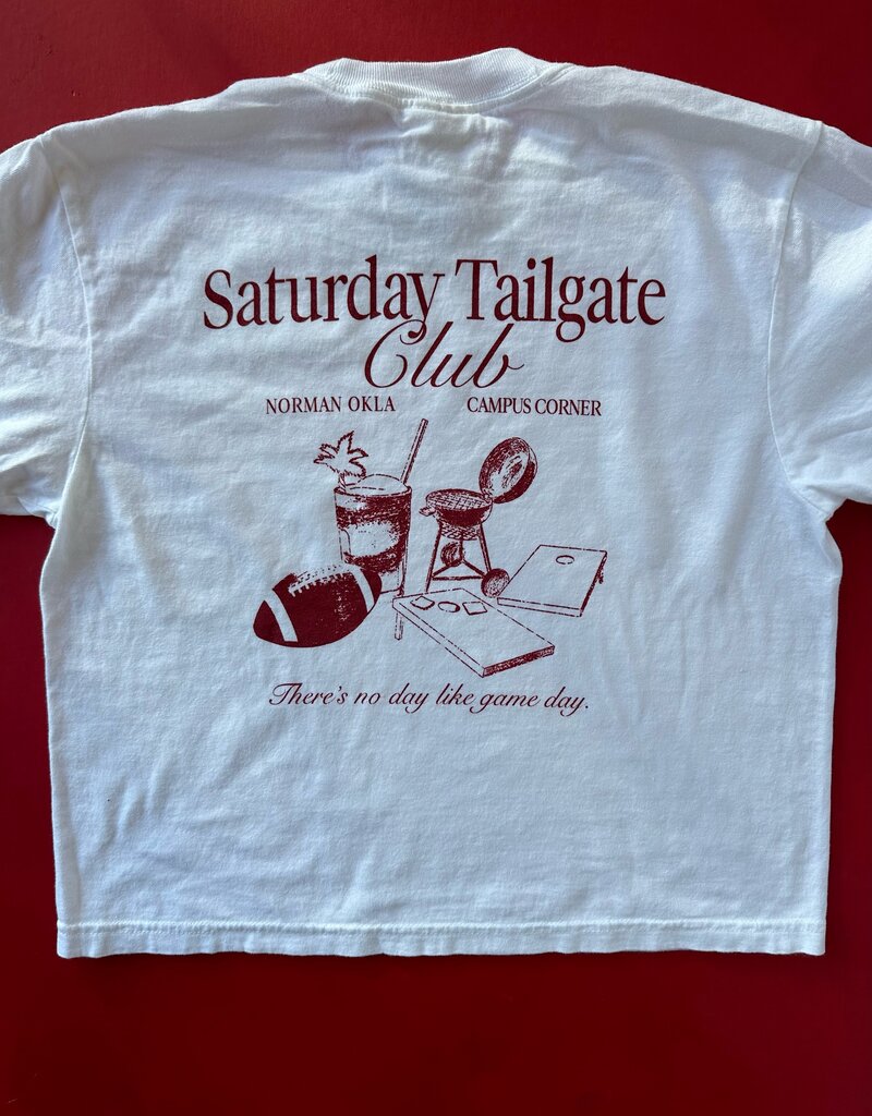 White Tailgate Club Cropped Tee