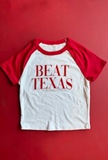 Red and White Beat Texas Baby Tee