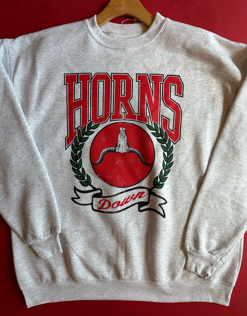 Ash Grey Horns Down Laurel Sweatshirt