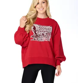Oklahoma Sequin Balloon Pullover