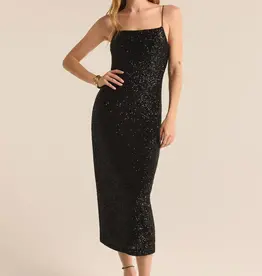 Paulina Sequin Dress Black