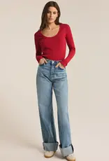 Sirena Rib LS Tee Haute Red