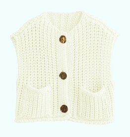 White Knit Sweater Vest