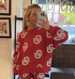 Long Sleeve Sequin OU Top