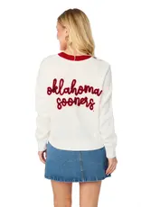 The Oklahoma Sooners Glitter Script Cardigan