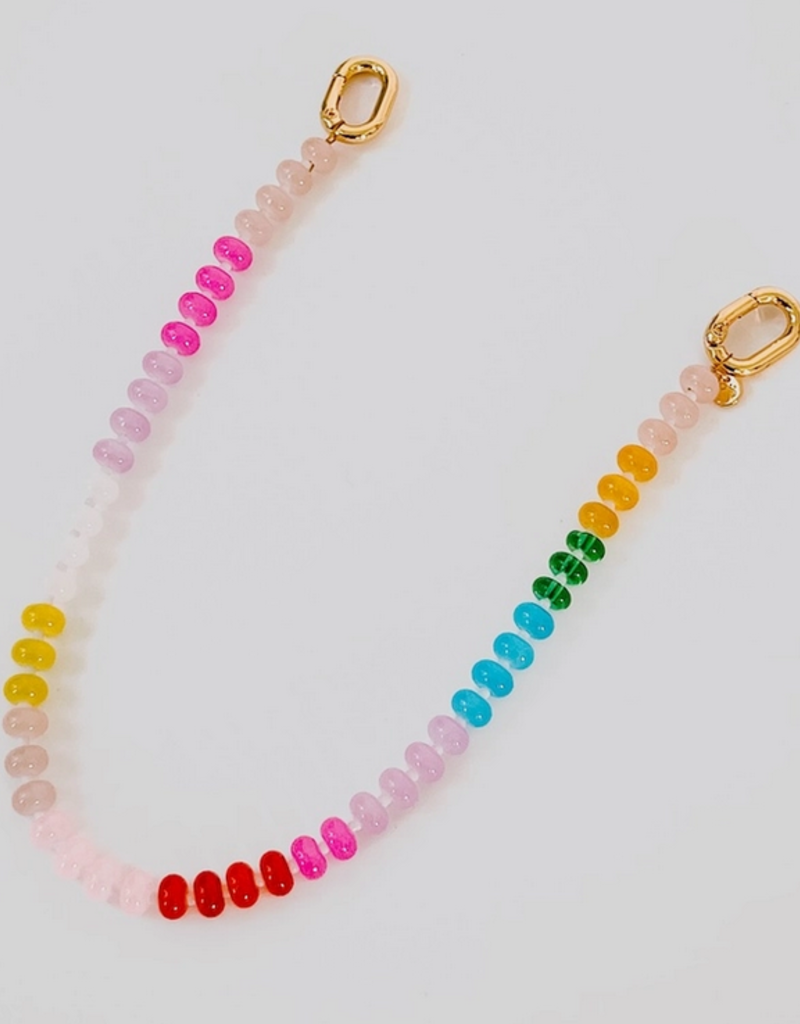 Bright Multi Color Bead Bag Chain
