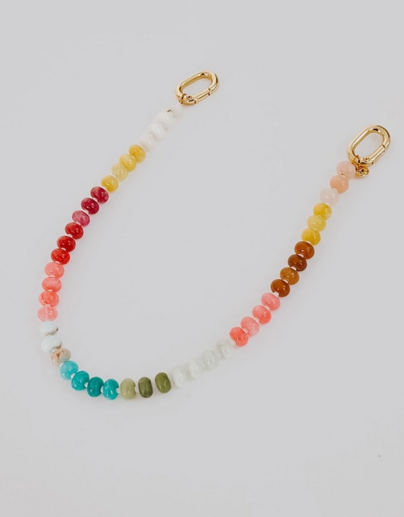 Neutral Multi Color Bead Bag Chain