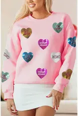 Sequin Heart Sweatshirt