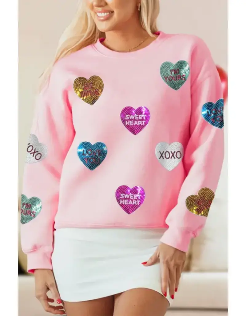 Sequin Heart Sweatshirt