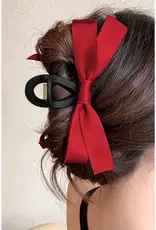 Bow Decor Holiday Large Hair Claw Clip