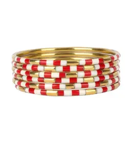 Veda Budha Girl Bangles Red/White