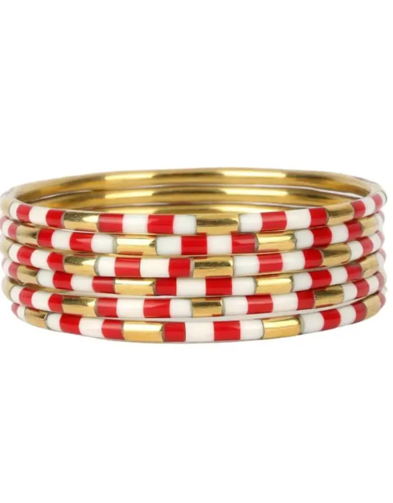 Veda Budha Girl Bangles Red/White